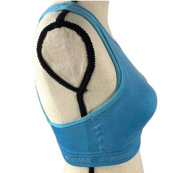 Gymshark Apex Seamless Sports Bra Light Blue Breathable Womens Sz Small Padded - Picture 4 of 14